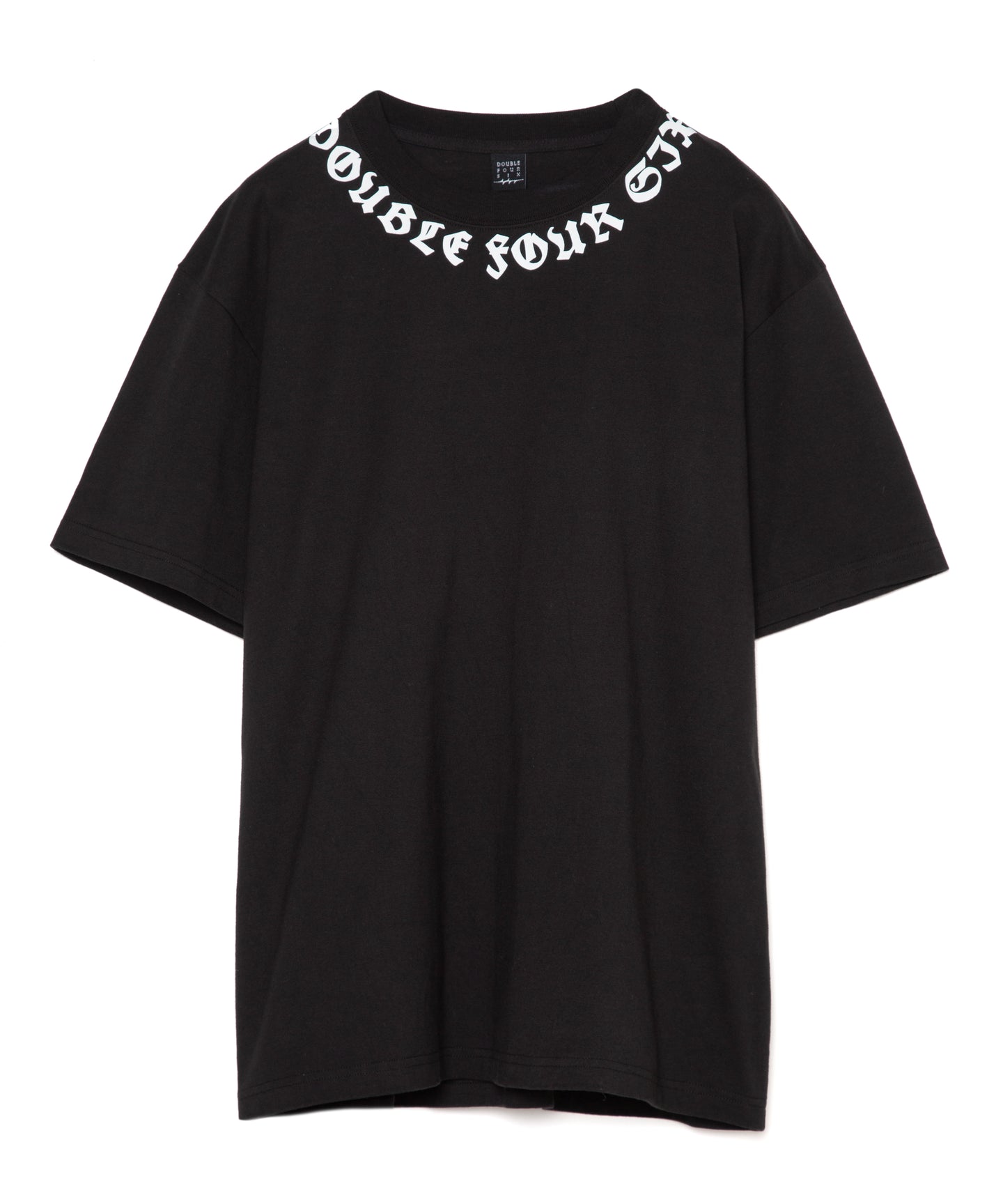 DOUBLE FOUR SIX-Neckline Logo T-Shirt Black