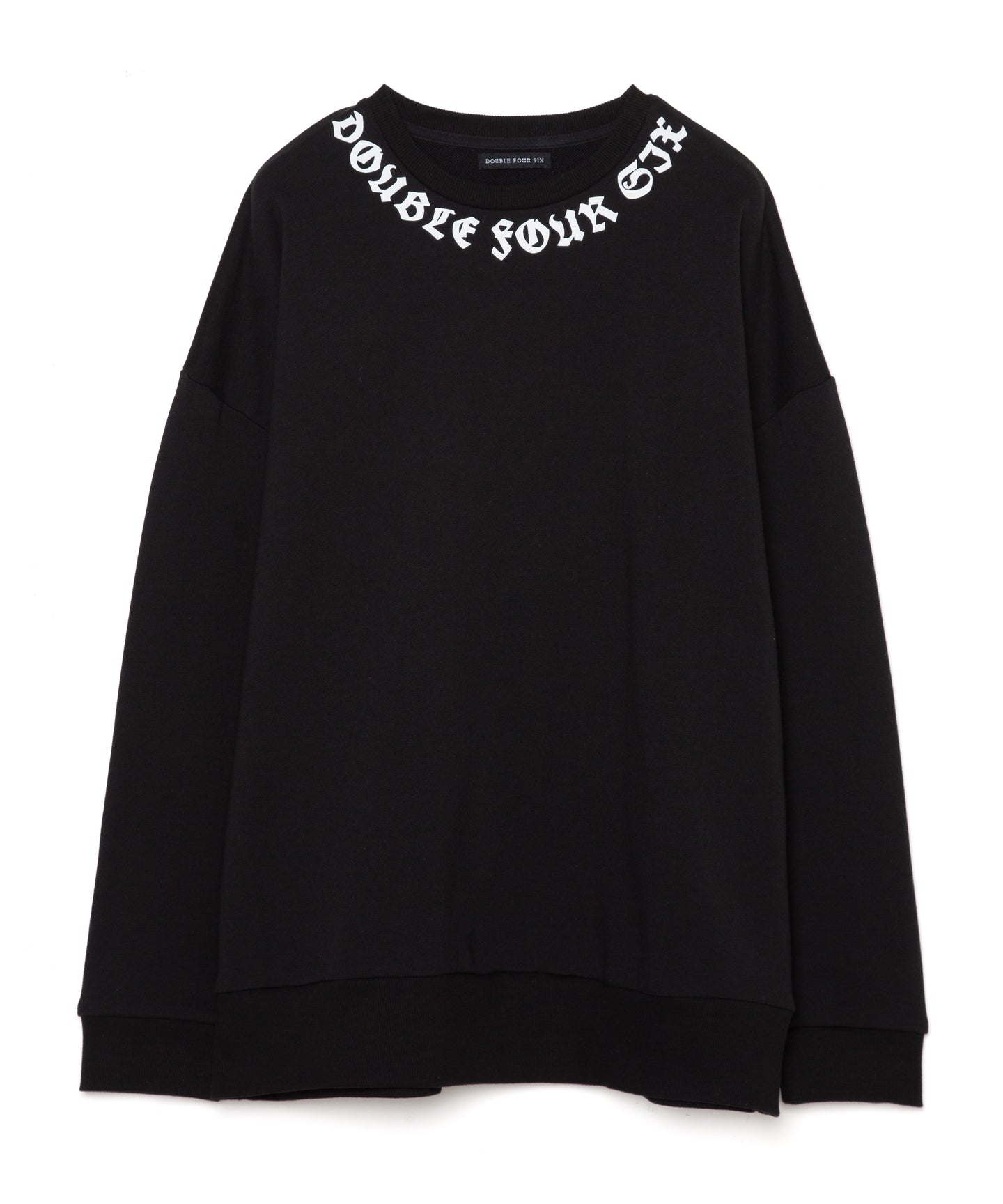 DOUBLE FOUR SIX-Neckline Logo Sweatshirt Dress