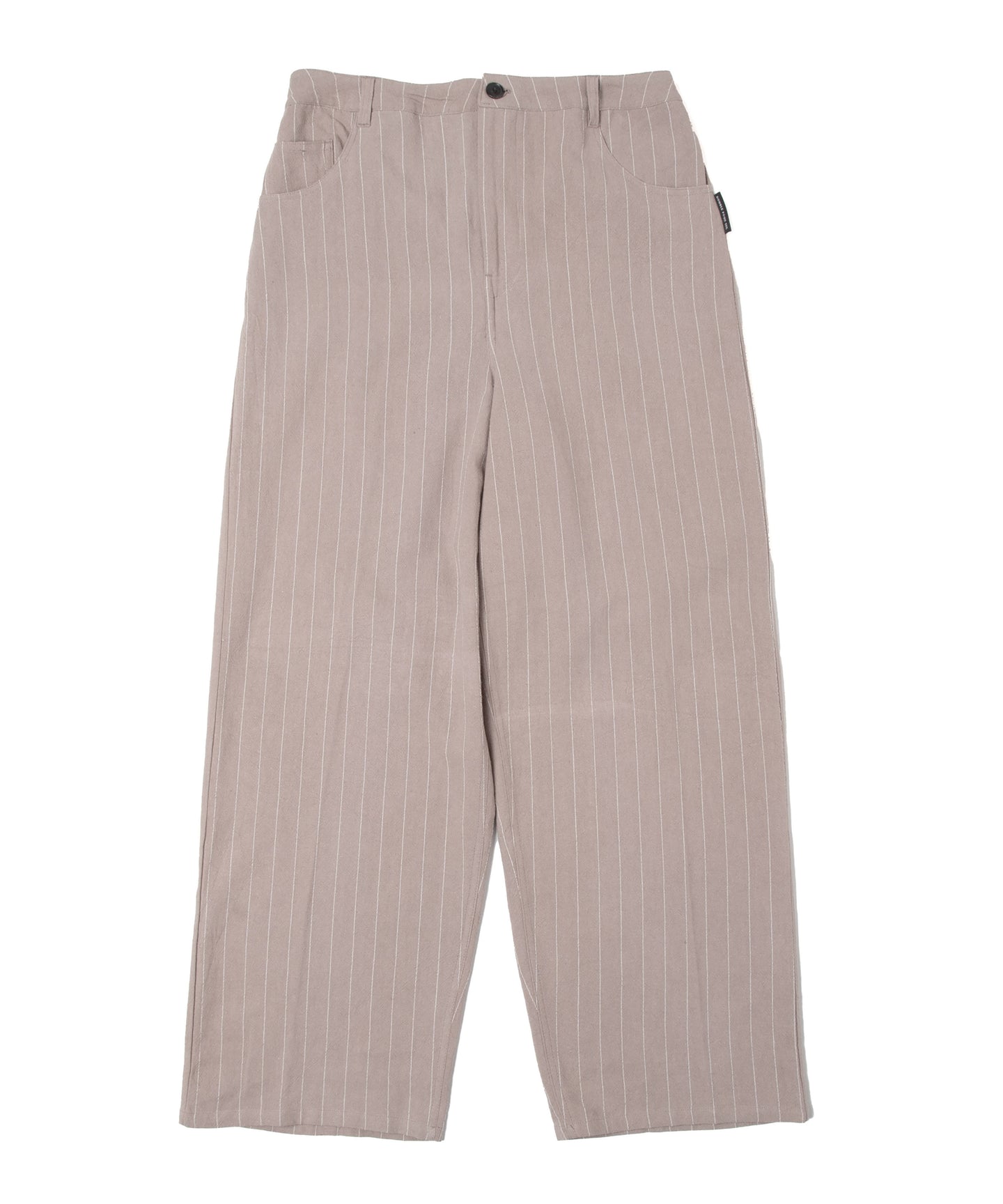 【数量限定商品】Linen Stripe Wide Pants  Greige