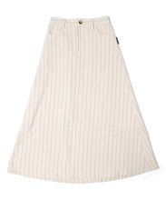 画像をギャラリービューアに読み込む, 【数量限定商品】Linen Stripe Long Skirt Beige
