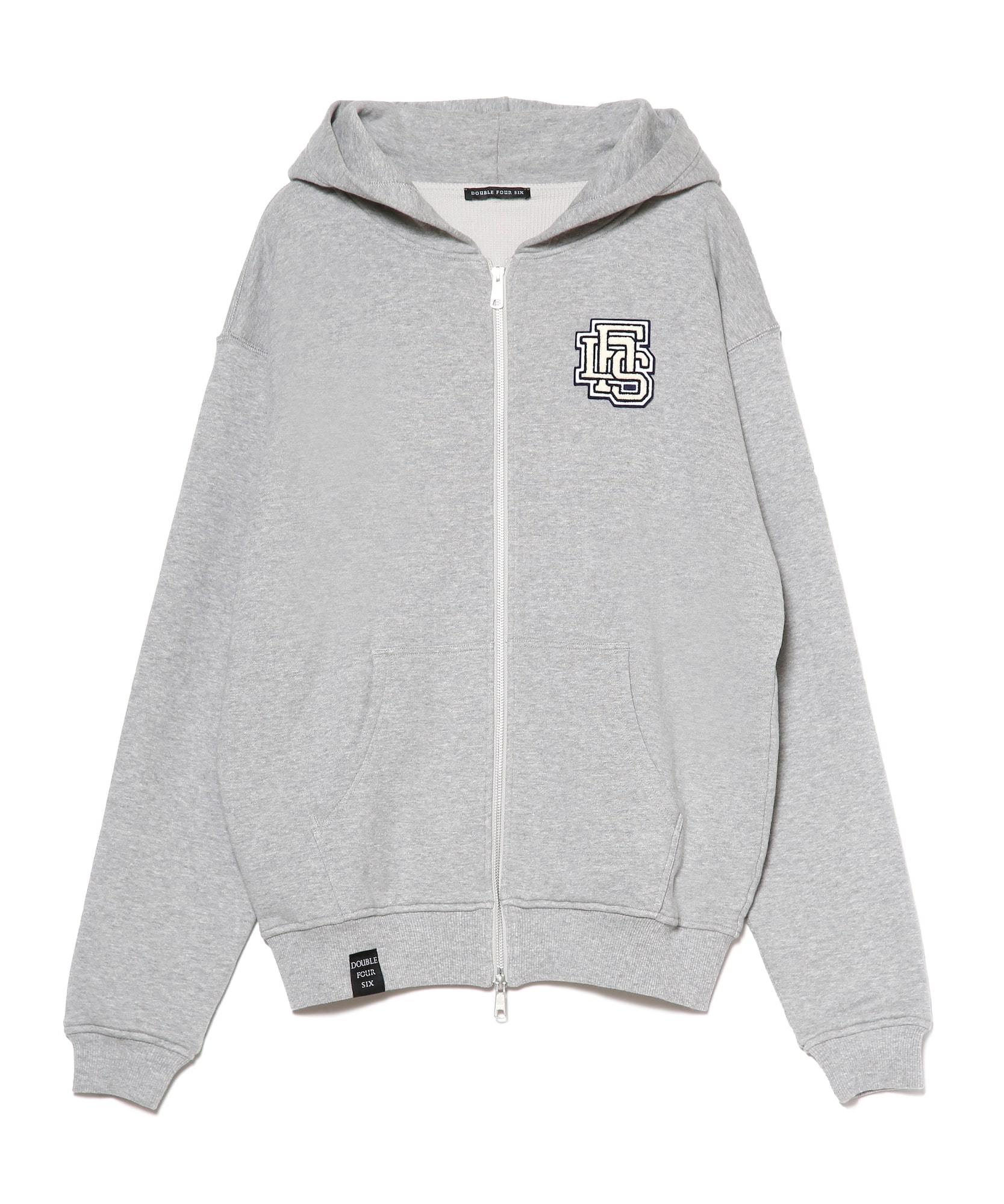 DFS Emblem Zip Hoodie heathergray – 446 - DOUBLE FOUR SIX -