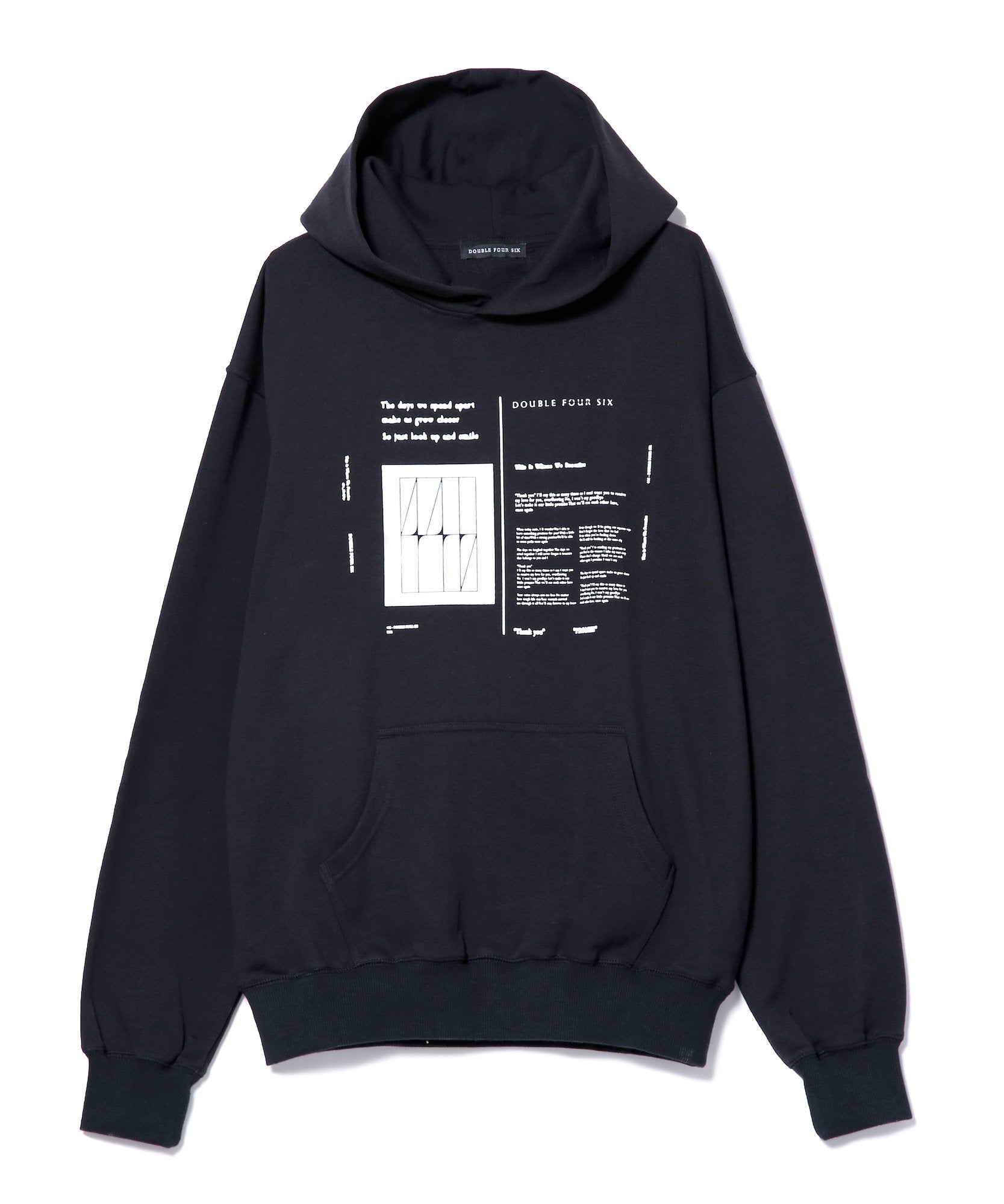 Lyrics Hoodie black – 446 - DOUBLE FOUR SIX -