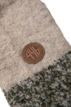 画像をギャラリービューアに読み込む, 446-Leather Emblem Bicolour Knitted Pullover Beige
