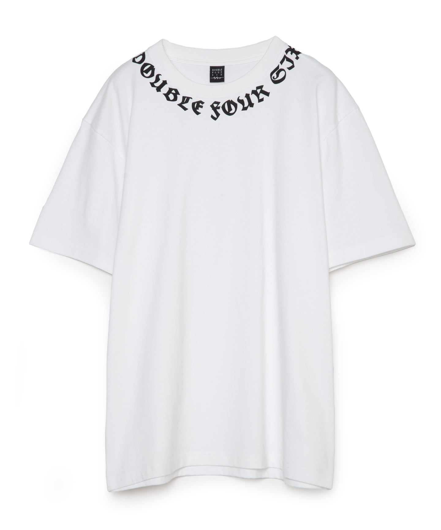 DOUBLE FOUR SIX-Neckline Logo T-Shirt White