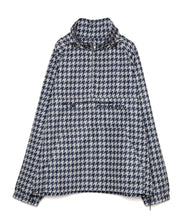 画像をギャラリービューアに読み込む, DOUBLE FOUR SIX-Houndstooth Pattern Front Logo Hoodie Chidori Navy
