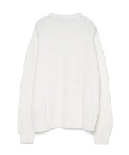 画像をギャラリービューアに読み込む, 446-Logo Waffle Knit Pullover Off White
