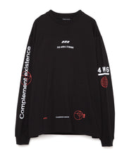 画像をギャラリービューアに読み込む, DOUBLE FOUR SIX-Multiple Logos Long Sleeve T-Shirt Black
