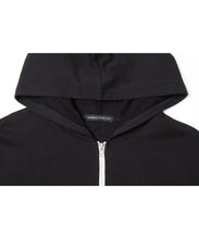 画像をギャラリービューアに読み込む, DOUBLE FOUR SIX-Front Logo Zip Hoodie Black
