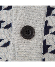 画像をギャラリービューアに読み込む, 446- Houndstooth Pattern Knit Cardigan Chidori Navy
