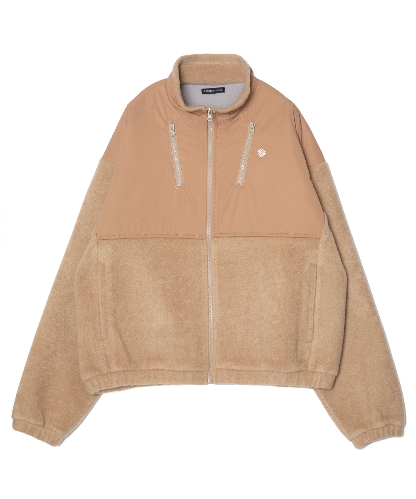 446- Zip Up Docking Blouson Camel