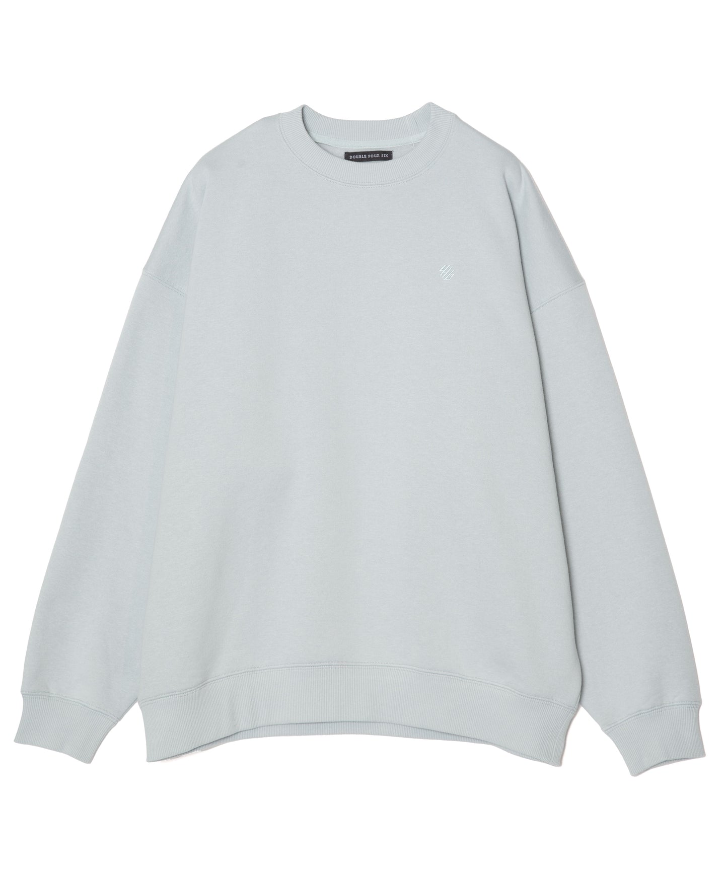 446-Oversize Back Camel Long Sleeve Sweatshirts Blue