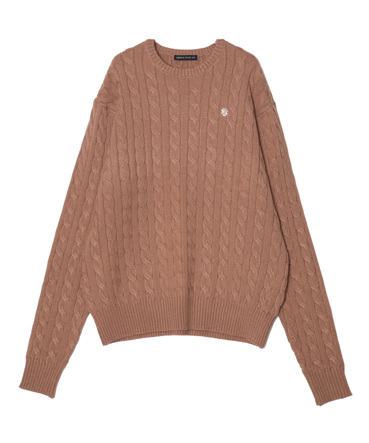 446-Cable Knit Pullover Camel