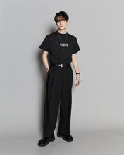 画像をギャラリービューアに読み込む, Message Print T-shirt Black
