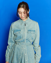 画像をギャラリービューアに読み込む, Denim Shirt Dress	Blue Denim
