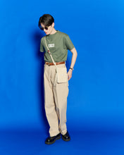 画像をギャラリービューアに読み込む, Message Print T-shirt Olive
