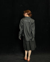 画像をギャラリービューアに読み込む, DOUBLE FOUR SIX-Open Collar Denim Shirt Black
