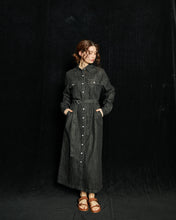 画像をギャラリービューアに読み込む, Denim Shirt Dress	Black Denim
