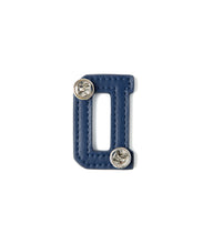 画像をギャラリービューアに読み込む, D-Synthetic Leather Alphabet Brooch Navy
