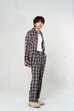 画像をギャラリービューアに読み込む, Checked Wide Pants Navy Check
