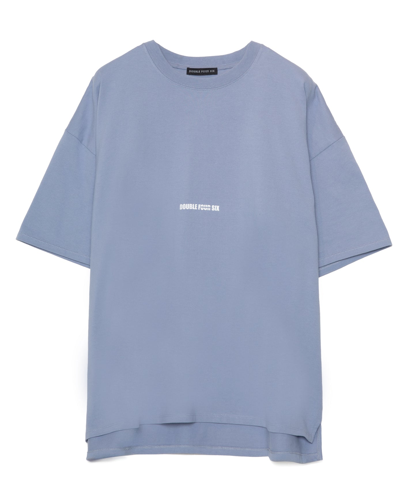 DOUBLE FOUR SIX-Front Logo T-shirt Blue