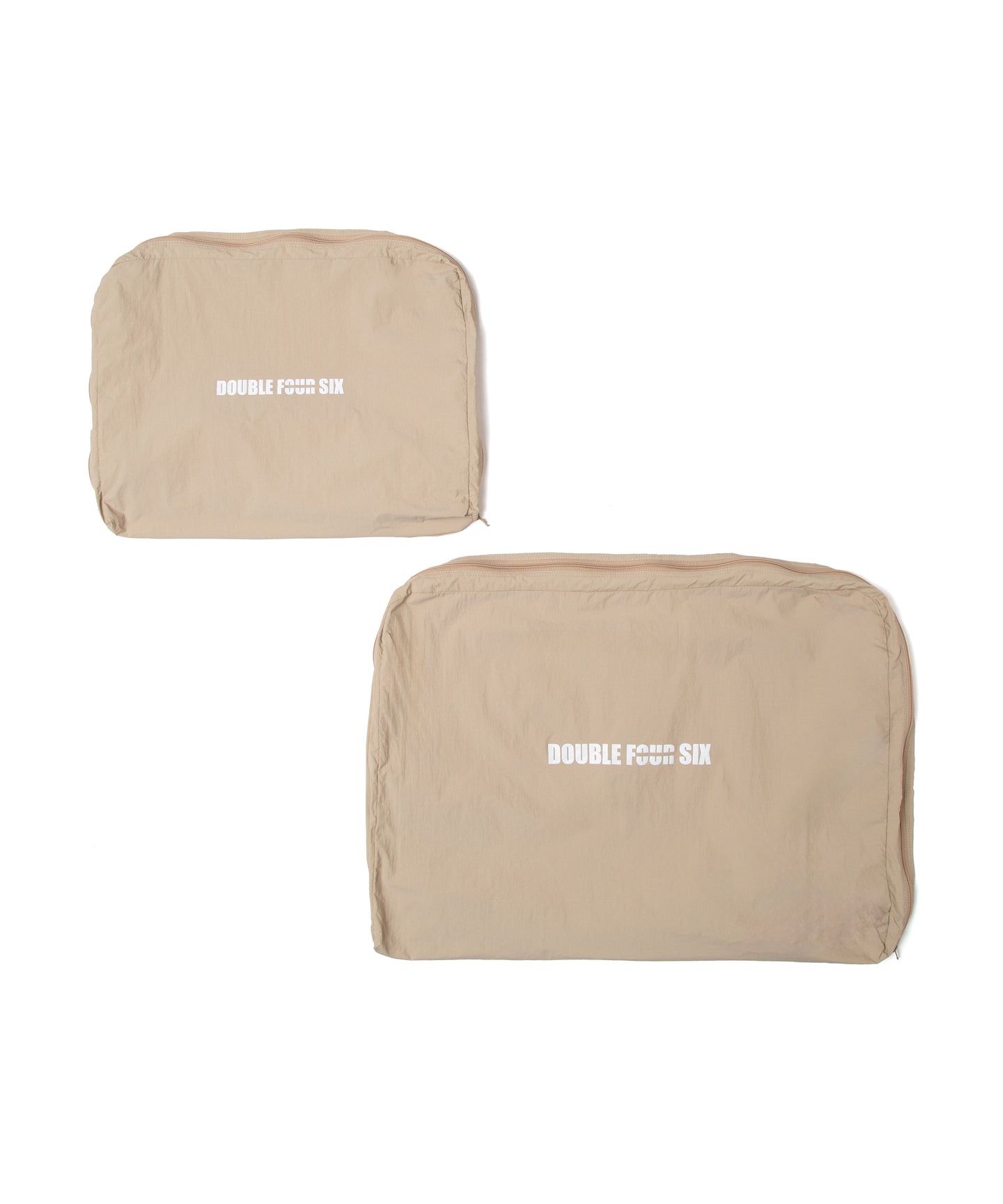 DOUBLE FOUR SIX-Nylon Travel Pouch Greige