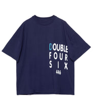 画像をギャラリービューアに読み込む, DOUBLE FOUR SIX-Stitch Logo T-shirt Navy
