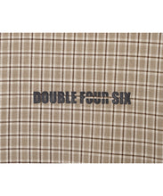 画像をギャラリービューアに読み込む, DOUBLE FOUR SIX- Front Logo Checked Shirt	 Greige check
