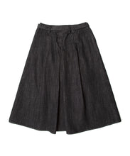 画像をギャラリービューアに読み込む, Denim Pleated Skirt Black Denim
