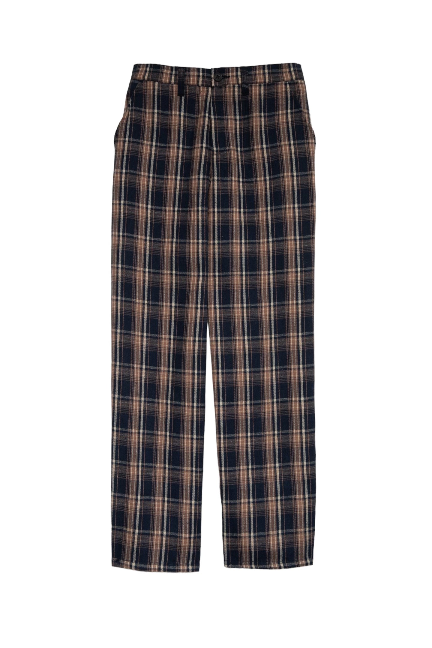 Checked Wide Pants Navy Check