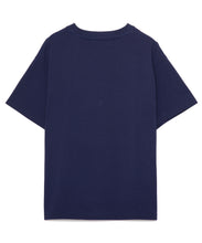 画像をギャラリービューアに読み込む, Message Print T-shirt Navy

