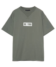 画像をギャラリービューアに読み込む, Message Print T-shirt Olive
