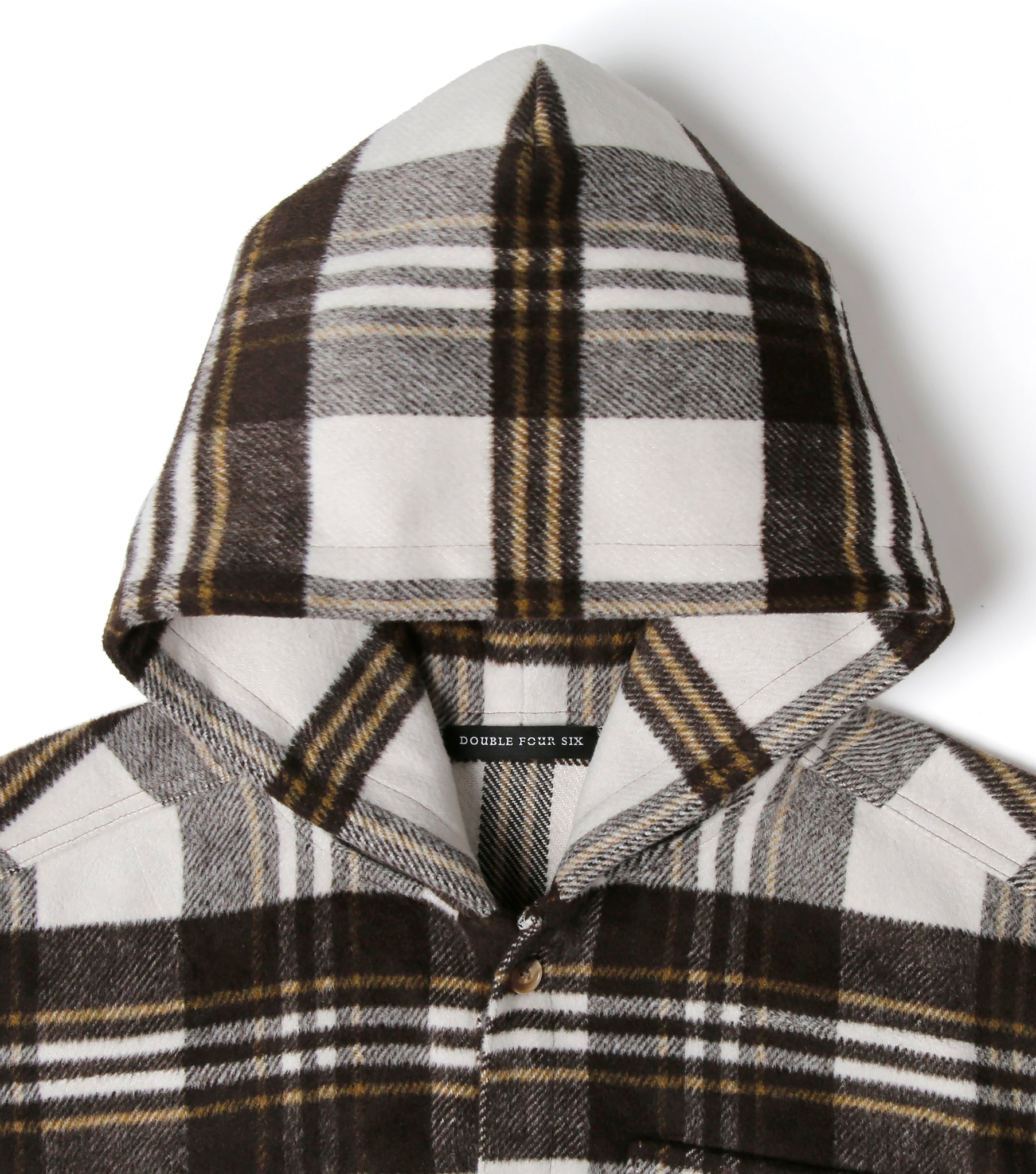 数量限定商品】Checkered Shirt Hoodie Brown Check – 446 - DOUBLE ...