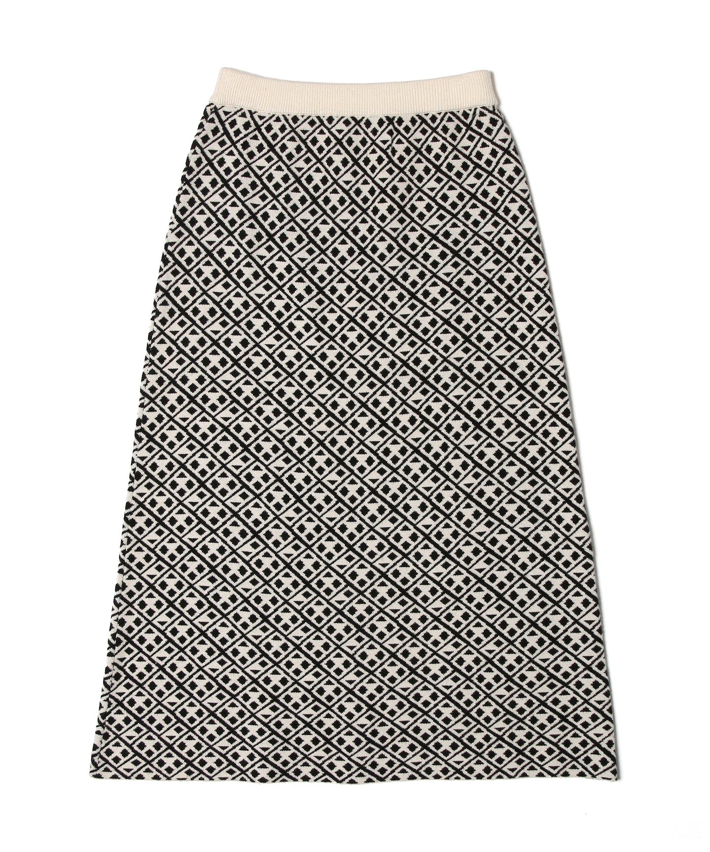 【数量限定商品】446 Total Pattern Knit Long Skirt  Greige