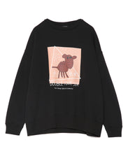 画像をギャラリービューアに読み込む, 【数量限定商品】Oversize Camel Long Sleeve Sweatshirts Black
