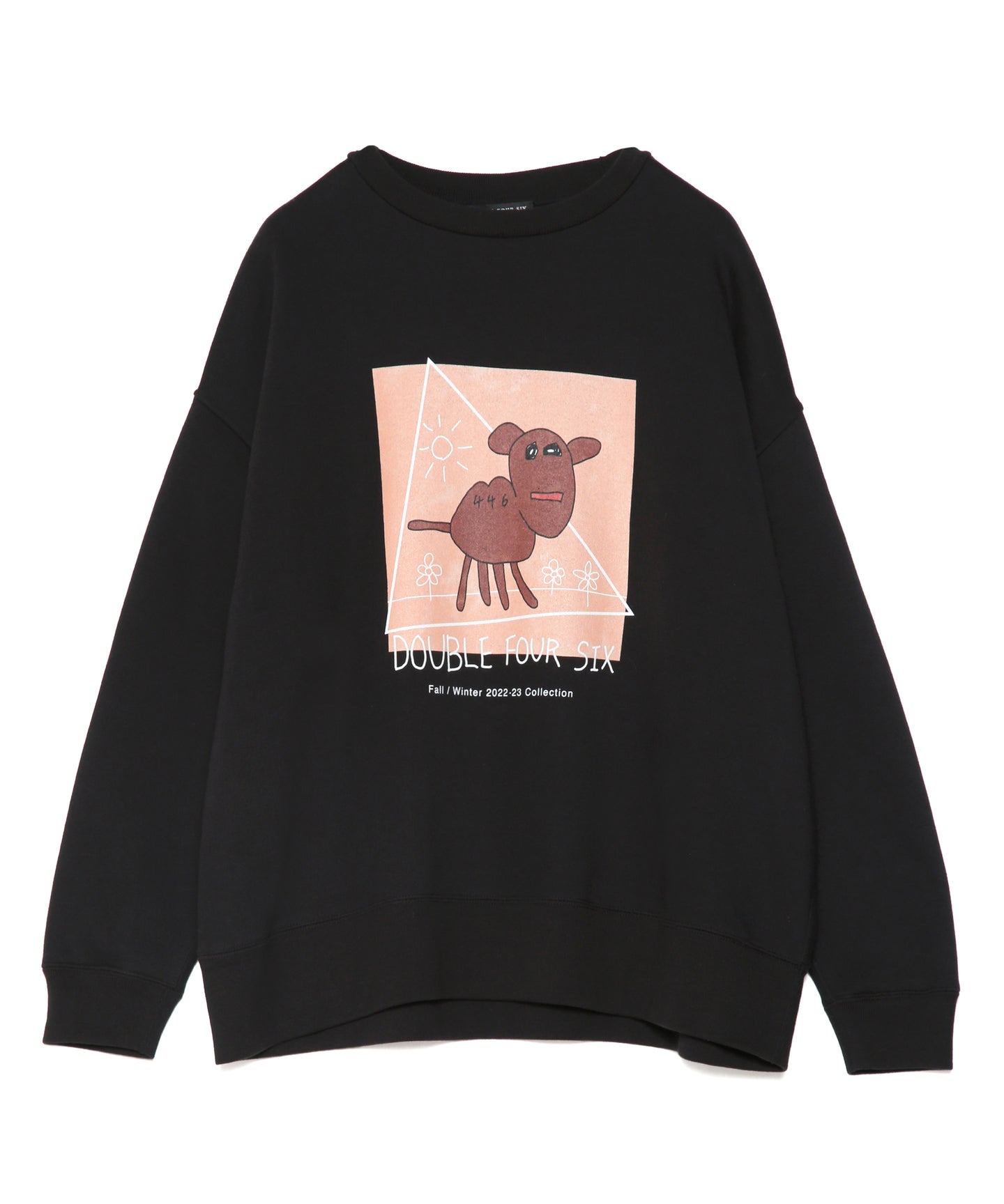 【数量限定商品】Oversize Camel Long Sleeve Sweatshirts Black