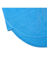 画像をギャラリービューアに読み込む, 【数量限定商品】Oversize Smile Logo Round cut  Pigment Long T-shirt Blue
