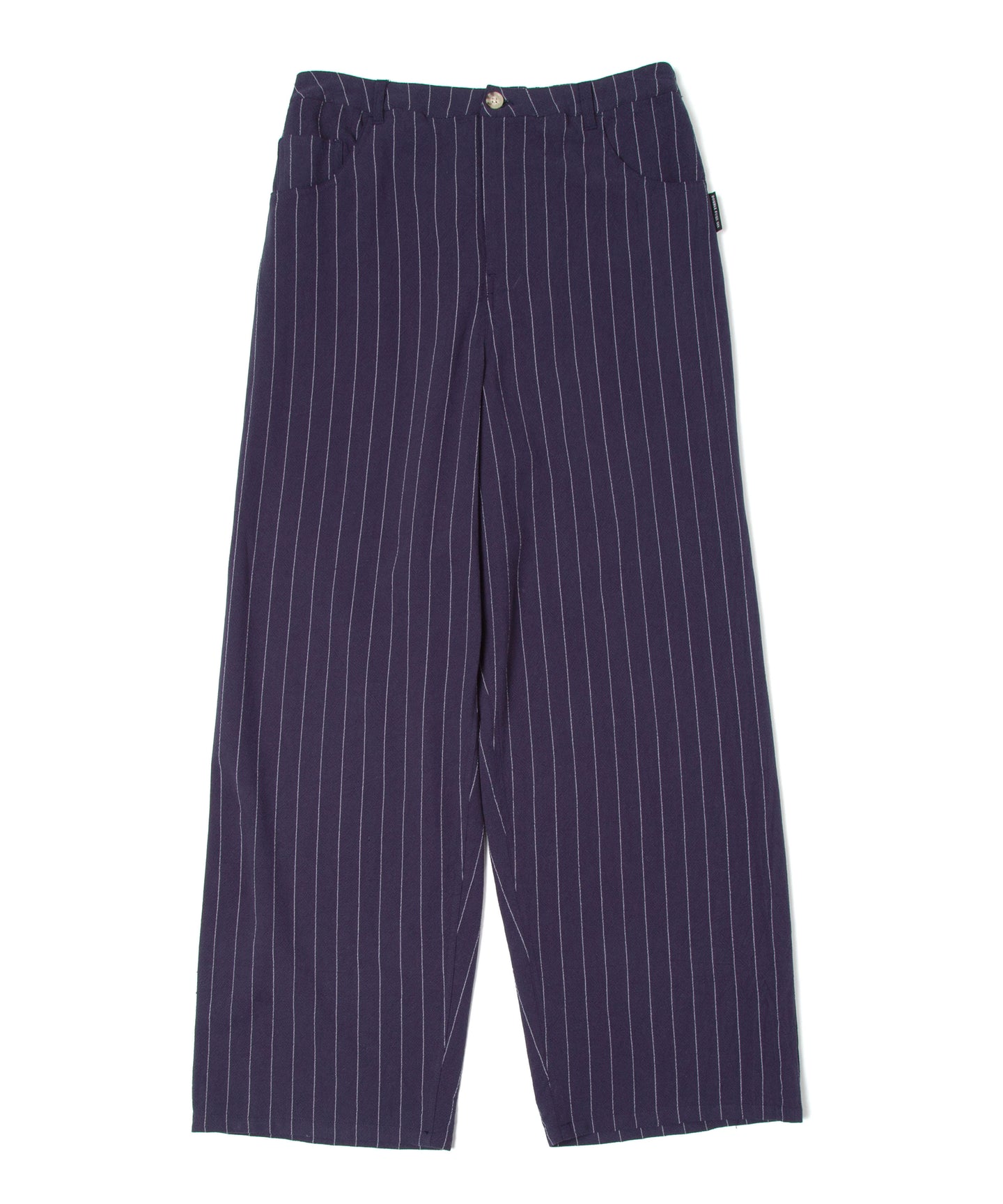 【数量限定商品】Linen Stripe Wide Pants  Navy