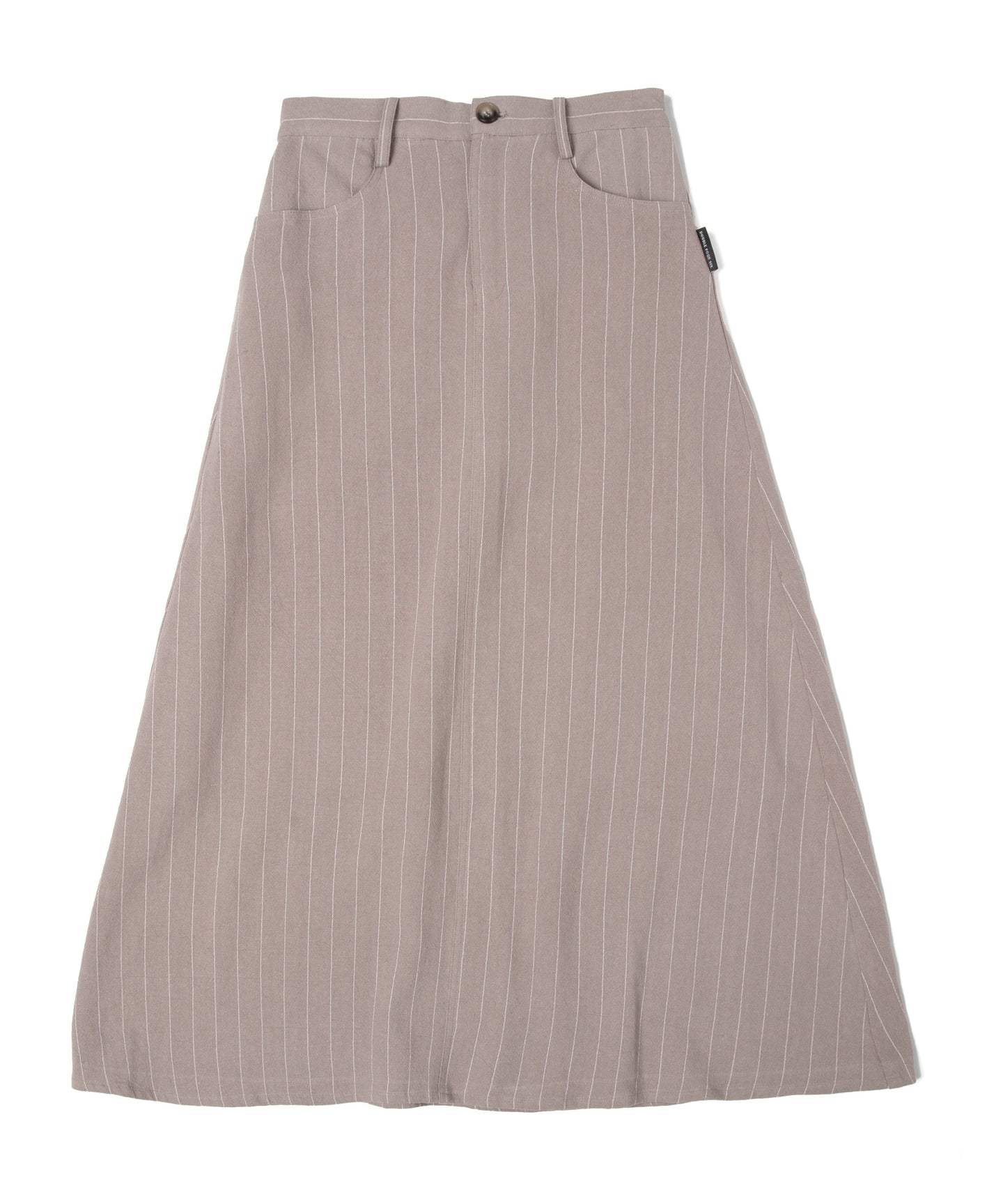 【数量限定商品】Linen Stripe Long Skirt Greige