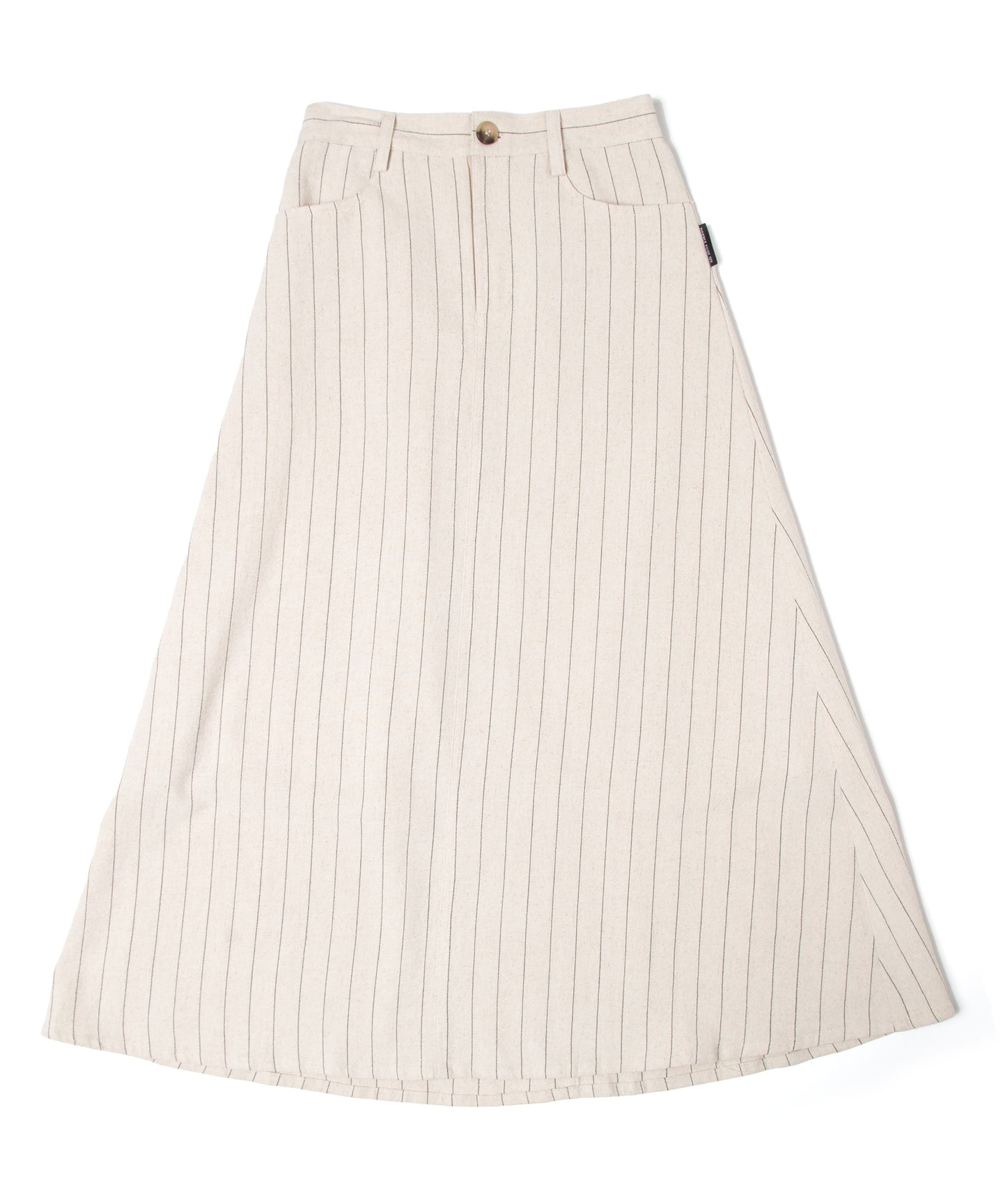 【数量限定商品】Linen Stripe Long Skirt Beige