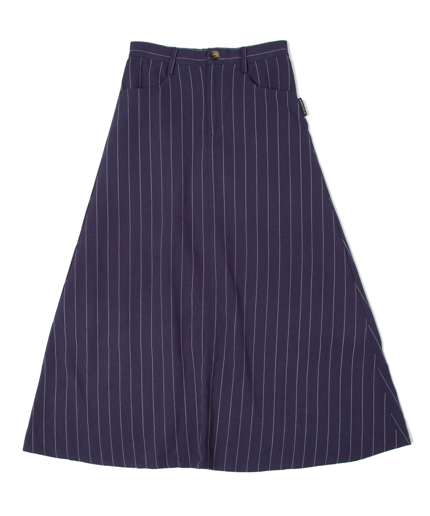 【数量限定商品】Linen Stripe Long Skirt Navy