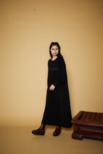 画像をギャラリービューアに読み込む, 【数量限定商品】446-DOUBLE FOUR SIX- College Block Logo Flare Dress Black
