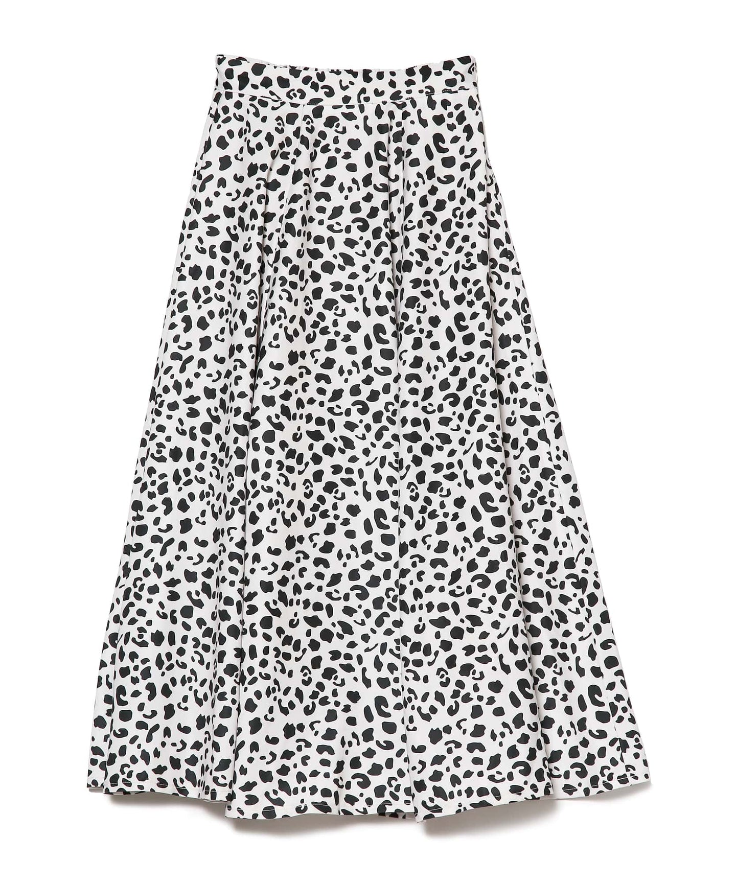 446 Leopard Long Skirt off-white