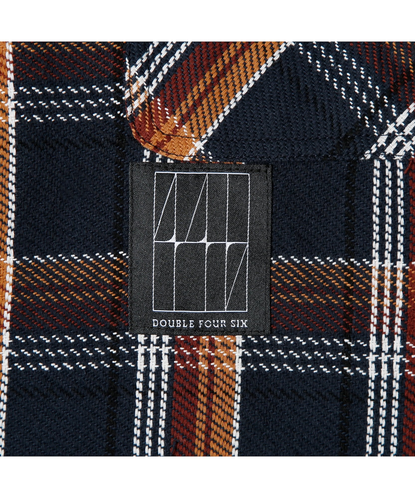 446 Emblem Checkered Shirt navy – 446 - DOUBLE FOUR SIX -